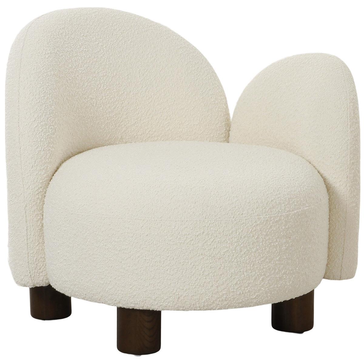 Honolulu White Boucle Lounge Chair - WOO .Design
