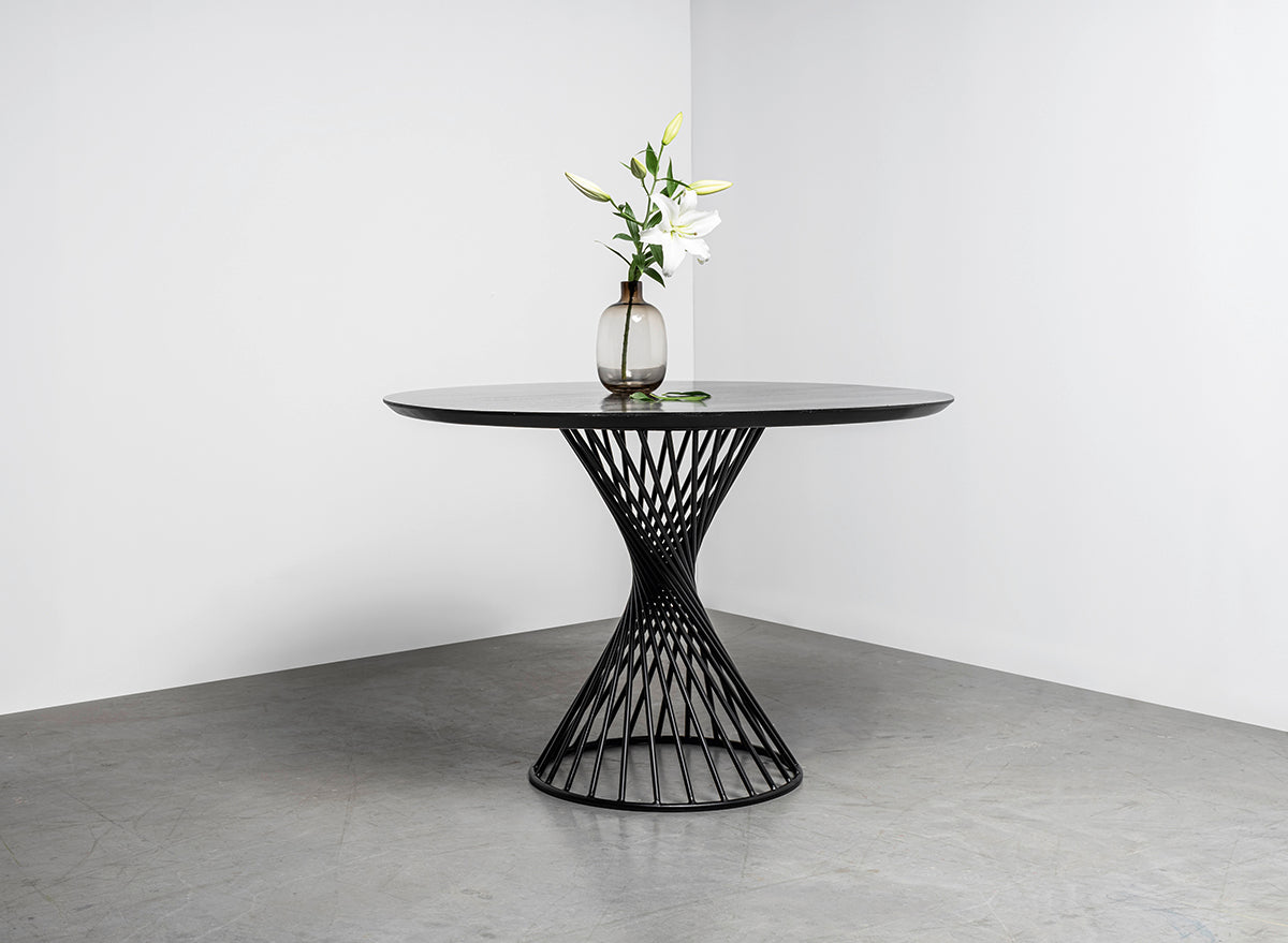 Oliver Black Round Dining Table