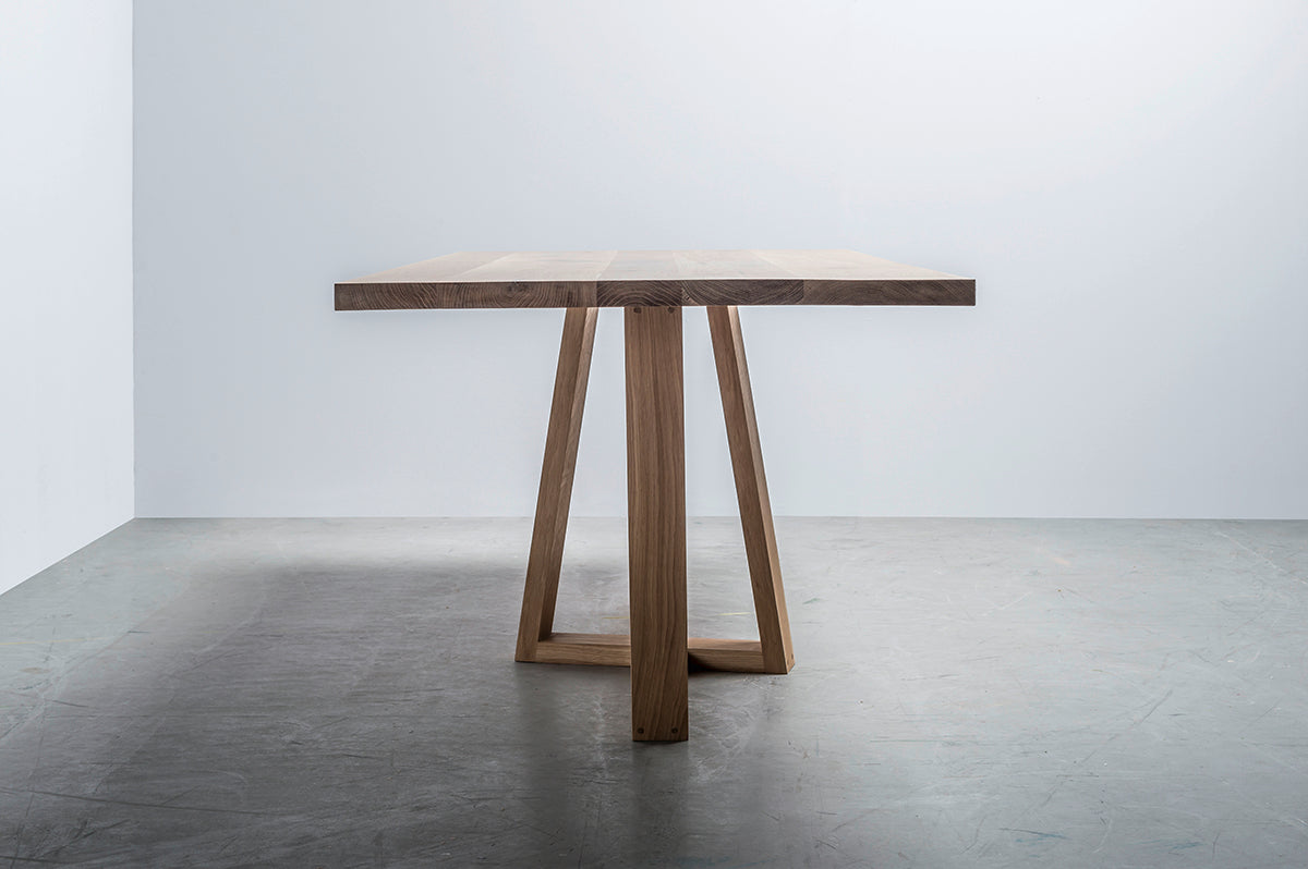 Diamond Oak Wood Dining Table