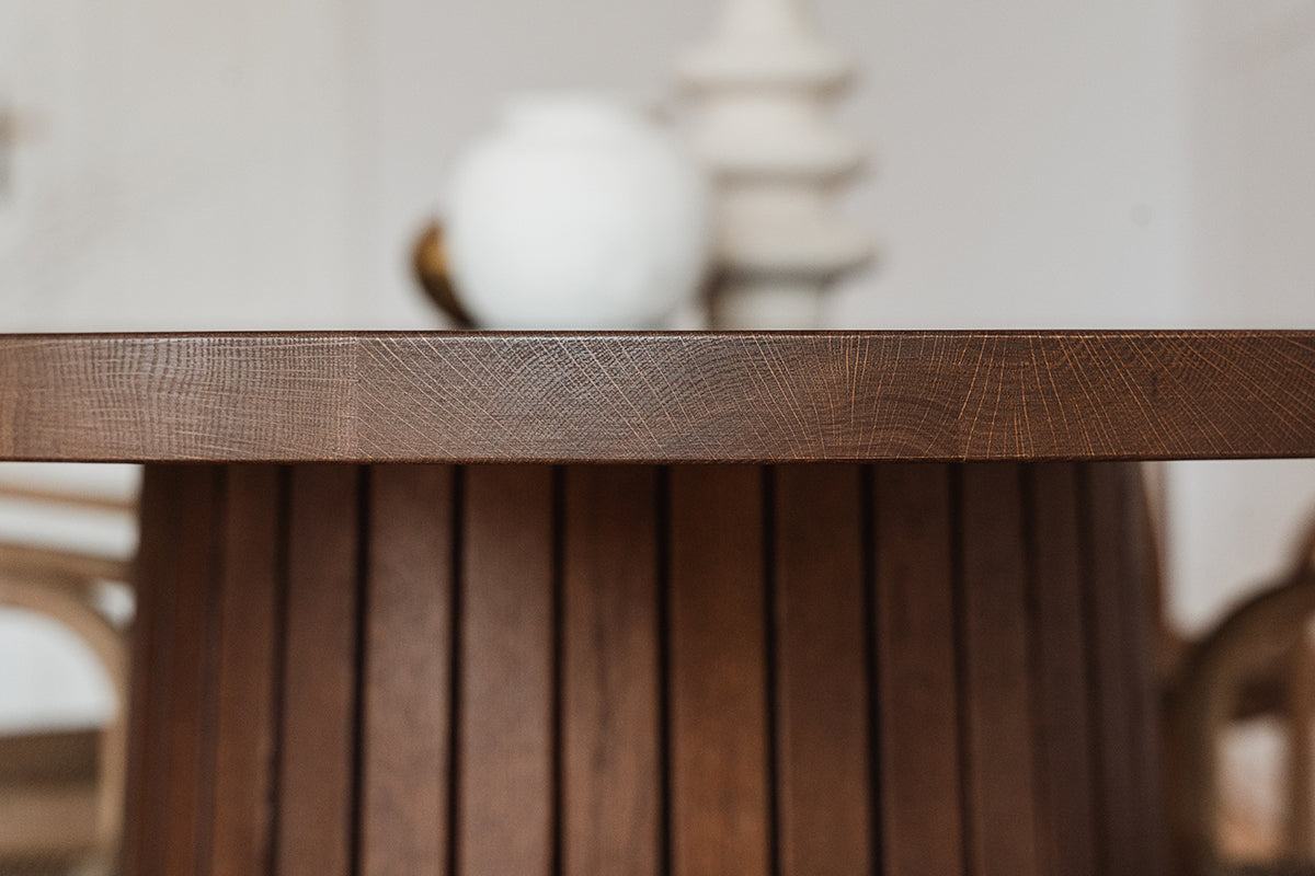 Iggy Oak Wood Oval Dining Table