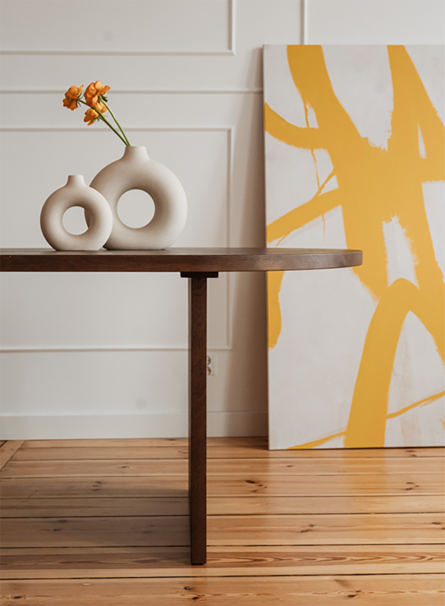 Lars Oak Wood Oval Dining Table