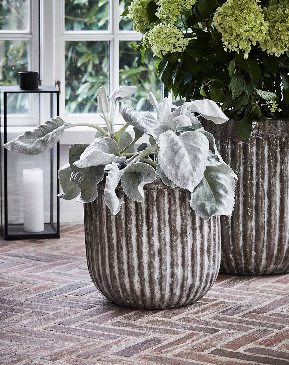 Pharao Antique Grey/Brown Planter (2/Set)