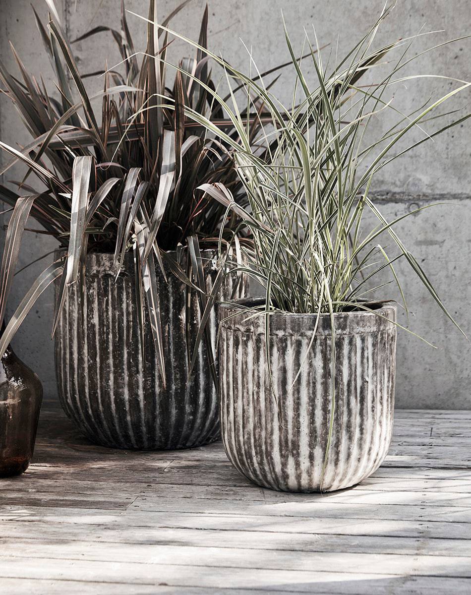 Pharao Antique Grey/Brown Planter (2/Set)