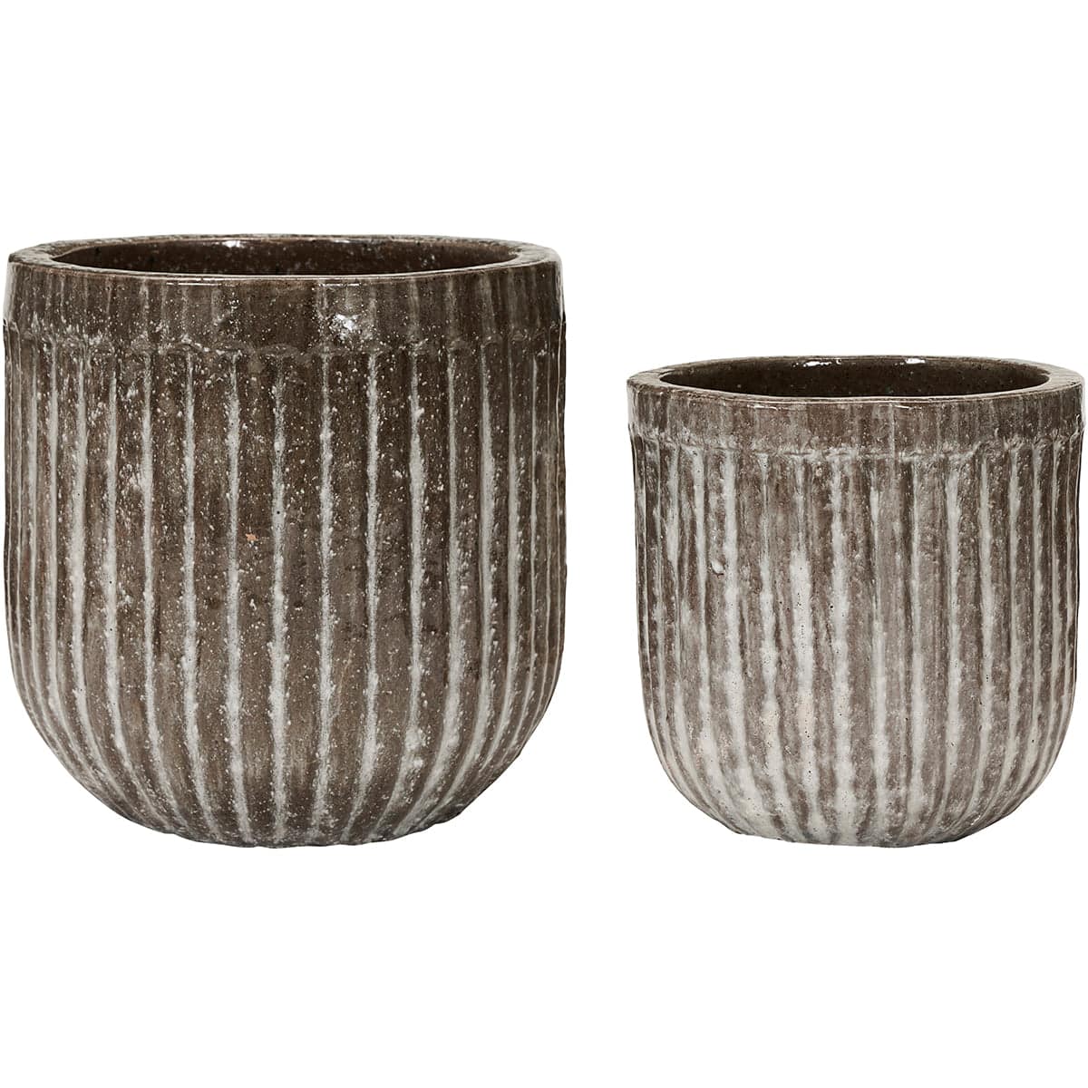 Pharao Antique Grey/Brown Planter (2/Set)