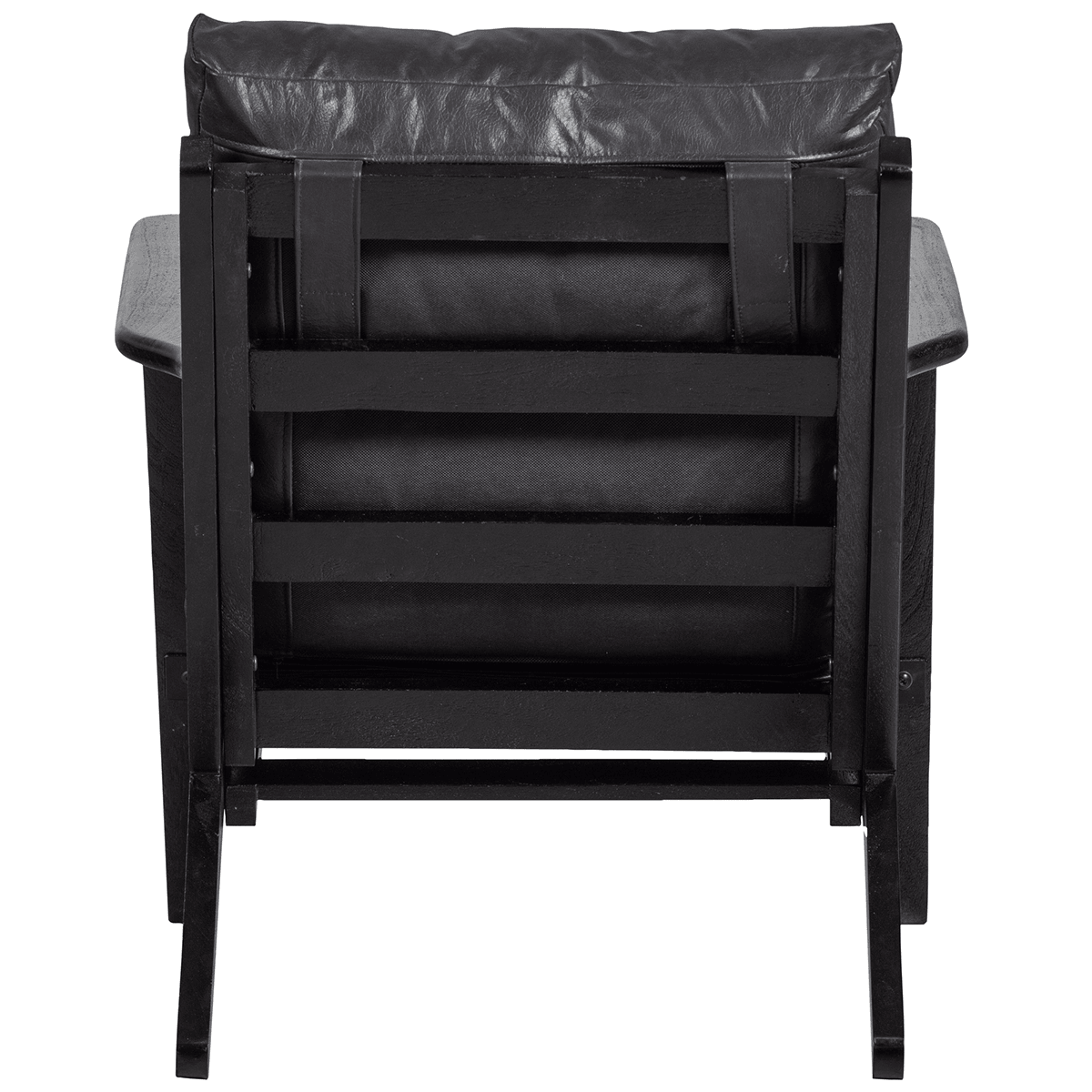 Houston Black Real Leather Armchair - WOO .Design
