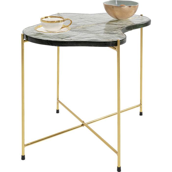 Ice Floe Brass Glass Side Table - WOO .Design