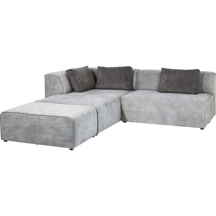 Infinity Ottomane Grey Corner Sofa - WOO .Design