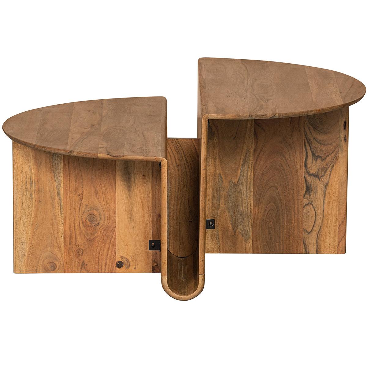 Jaws Natural Acacia Wood Coffee Table - WOO .Design