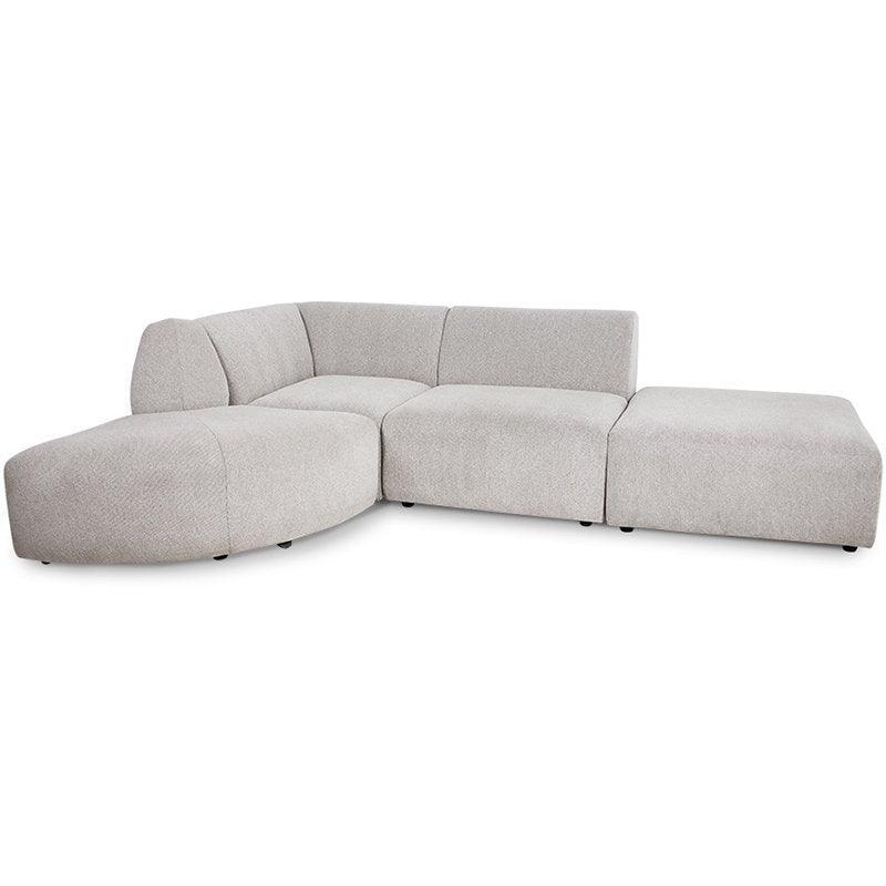 Jax Snake Light Grey Couch - Element Left Corner - WOO .Design