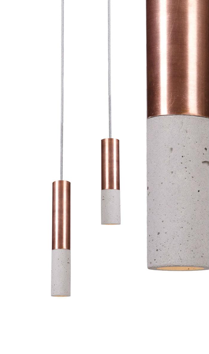 Kalla Copper Concrete LED Pendant Lamp - WOO .Design