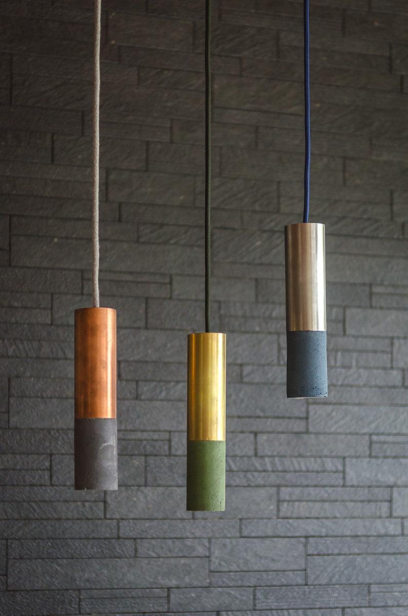 Kalla Copper Concrete LED Pendant Lamp - WOO .Design