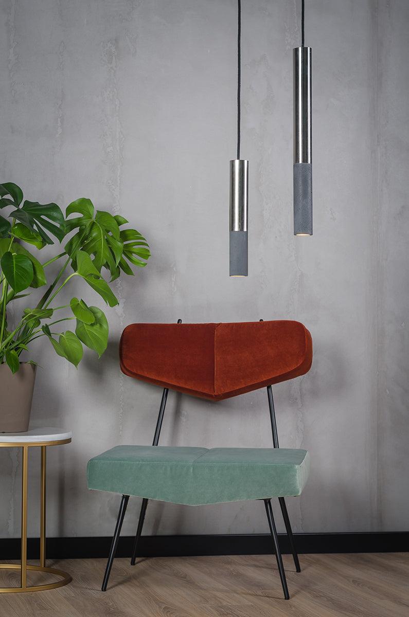 Kalla Inox Steel Concrete LED Pendant Lamp - WOO .Design