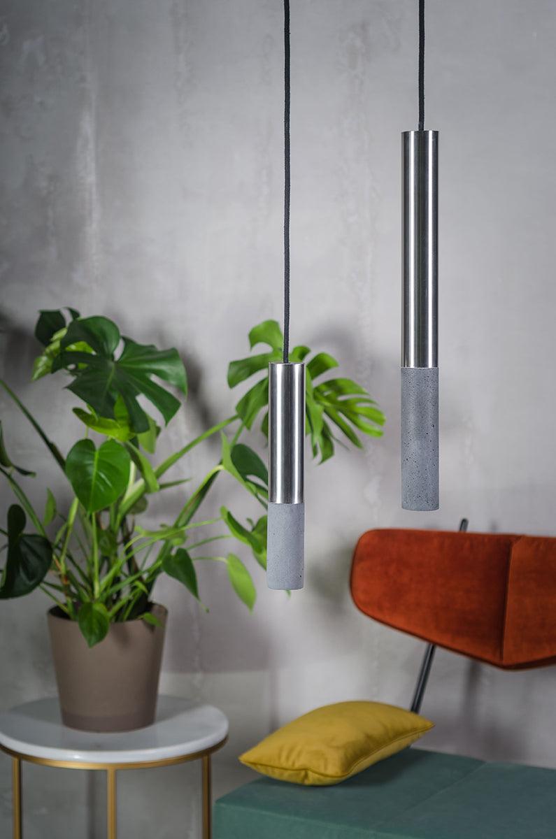 Kalla Inox Steel Concrete LED Pendant Lamp - WOO .Design