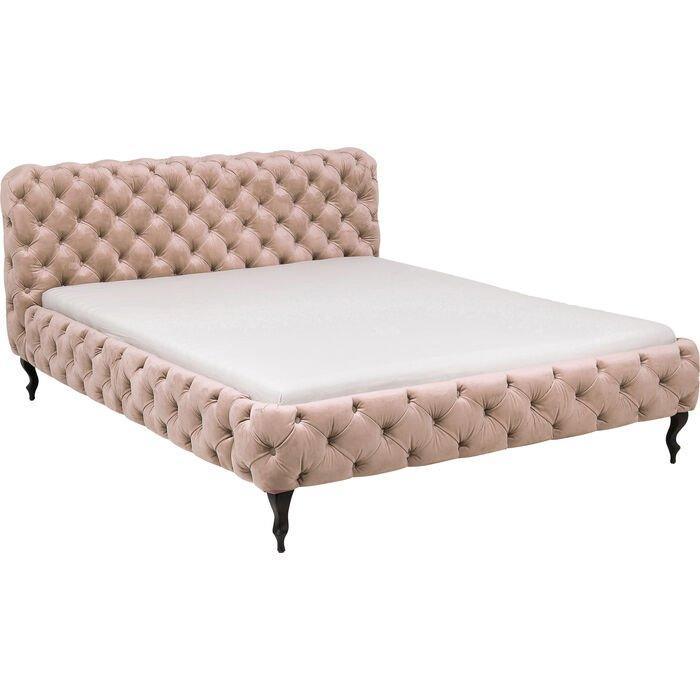 Desire Ecru Velvet Bed