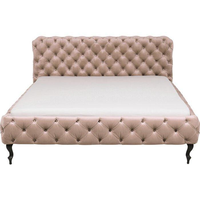 Desire Ecru Velvet Bed