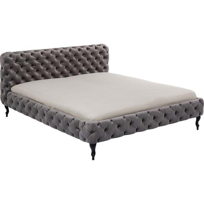 Desire Silver Grey Velvet Bed