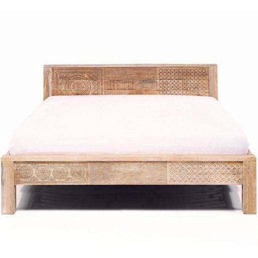 Puro High Natural Mango Wood Bed