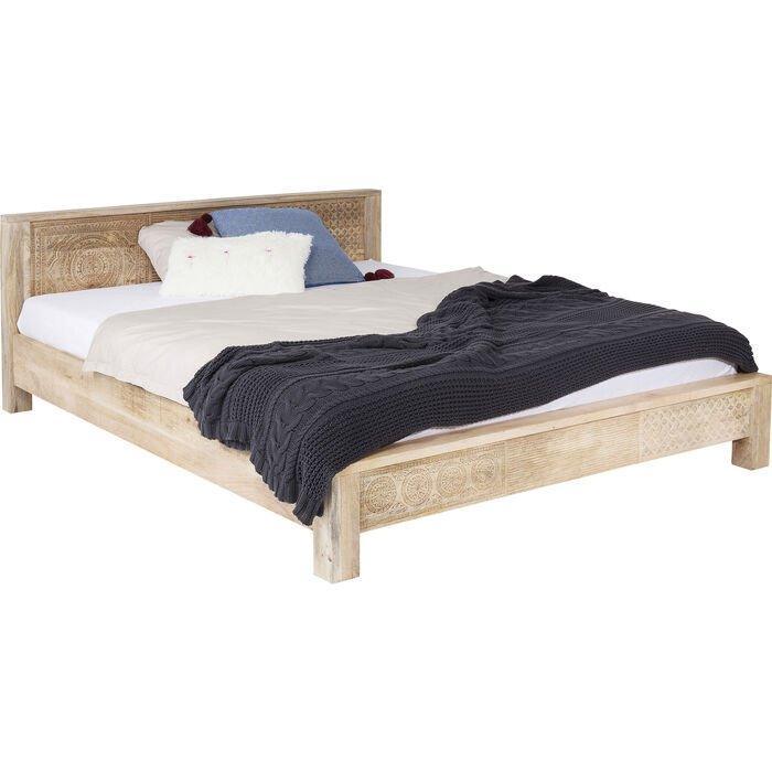 Puro High Natural Mango Wood Bed