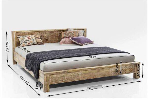 Puro Natural Mango Wood Bed