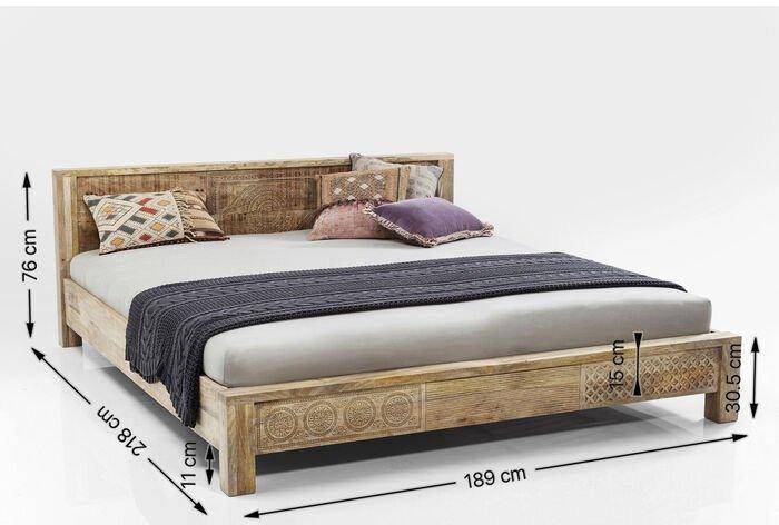 Puro Natural Mango Wood Bed