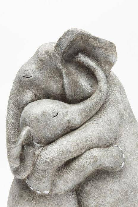 Elephant Hug Deco Figurine