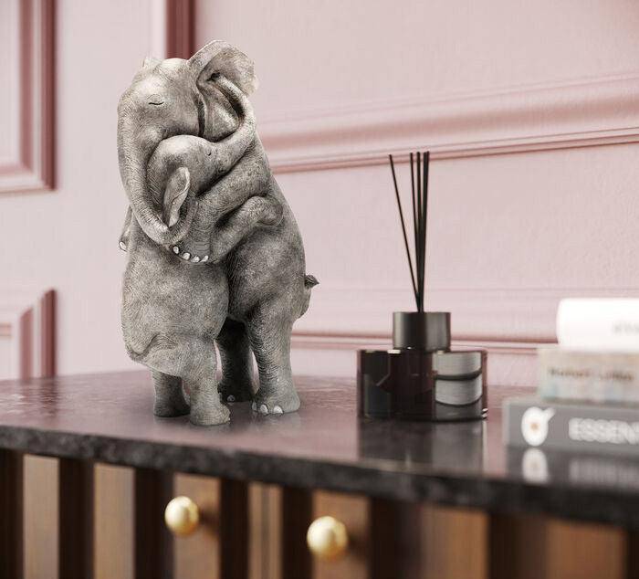 Elephant Hug Deco Figurine