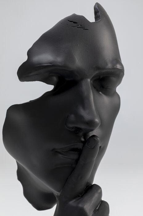 Quiet Face Black Deco Object