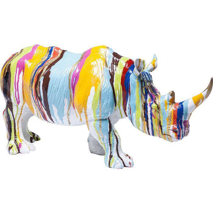 Rhino Multicolour Deco Figurine