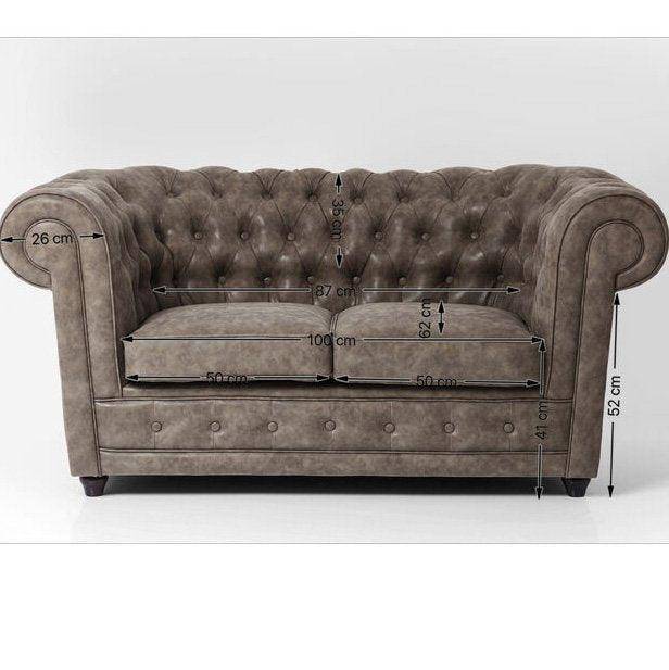 Oxford Vintage Brown Smart Sofa
