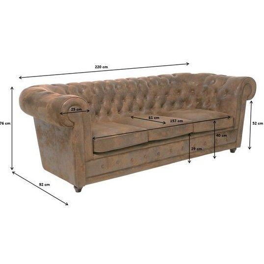 Oxford Vintage Brown Smart Sofa