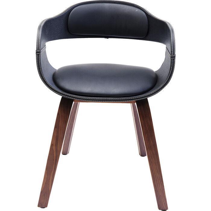 Costa Black Chair with Armrest