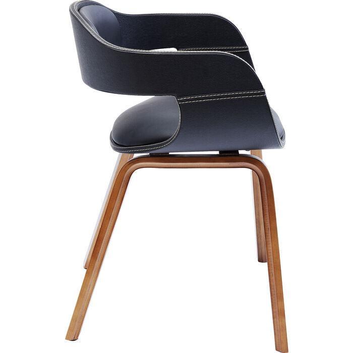 Costa Black Chair with Armrest