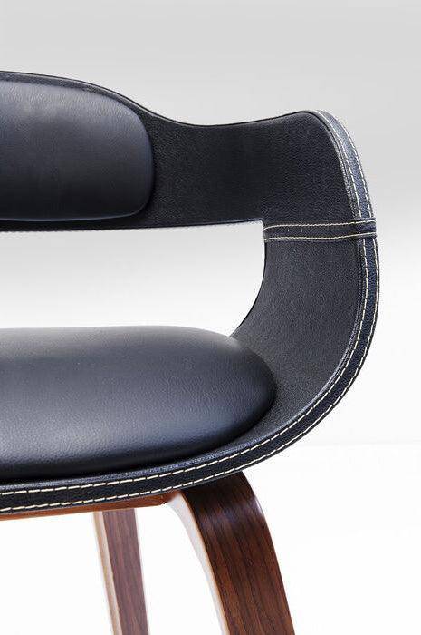 Costa Black Chair with Armrest