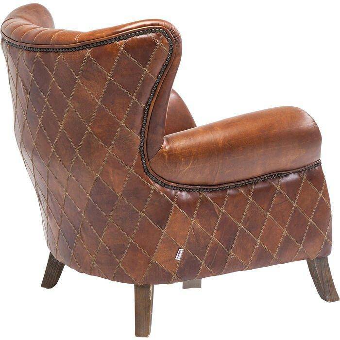 Country Side Brown Leather Armchair