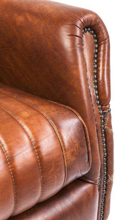 Country Side Brown Leather Armchair