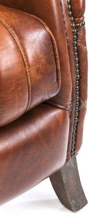 Country Side Brown Leather Armchair