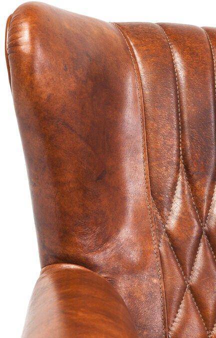 Country Side Brown Leather Armchair