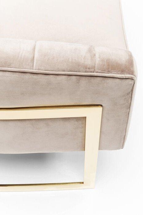 Pure Elegance Beige Velvet Armchair