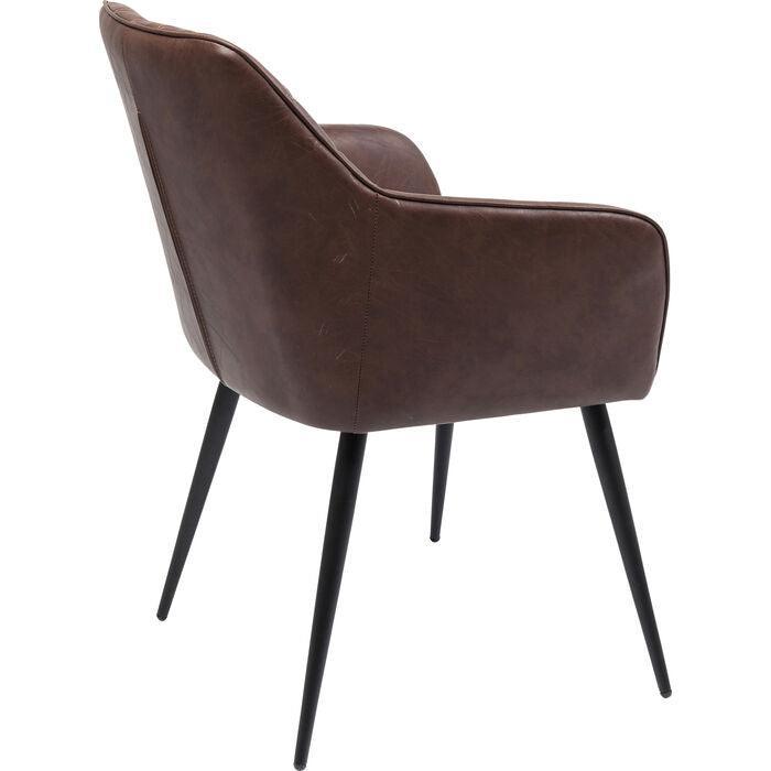 San Remo Brown Chair with Armrest (2/Set)