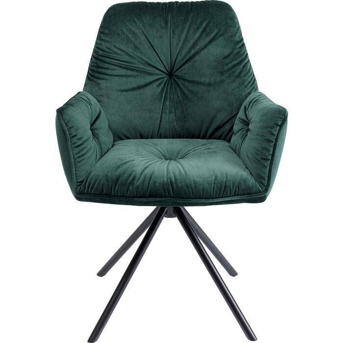 Mila Velvet Chair with Armrest