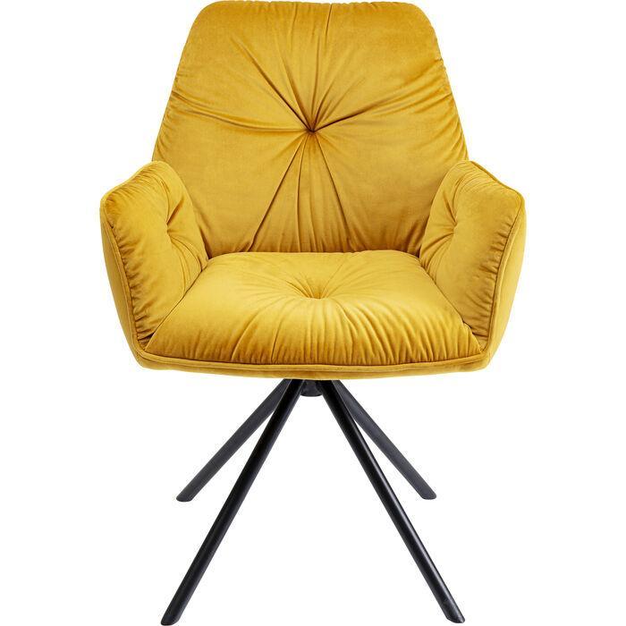 Mila Velvet Chair with Armrest