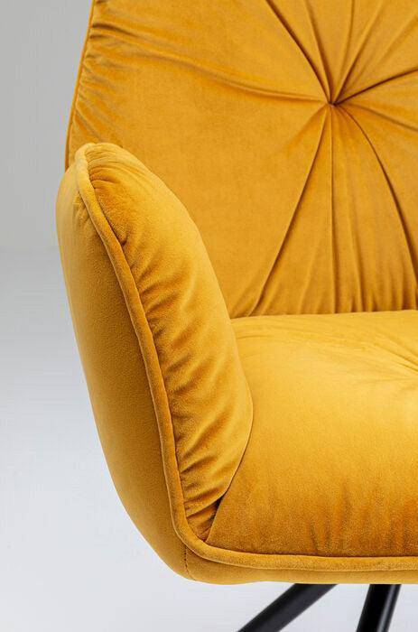 Mila Velvet Chair with Armrest