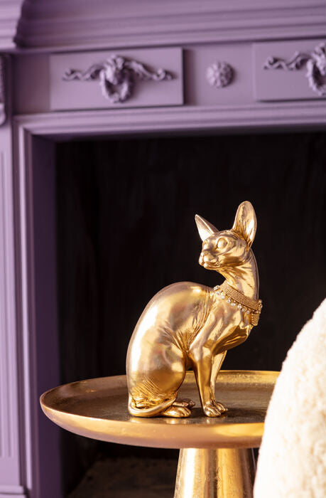 Sitting Cat Audrey Gold Deco Figurine