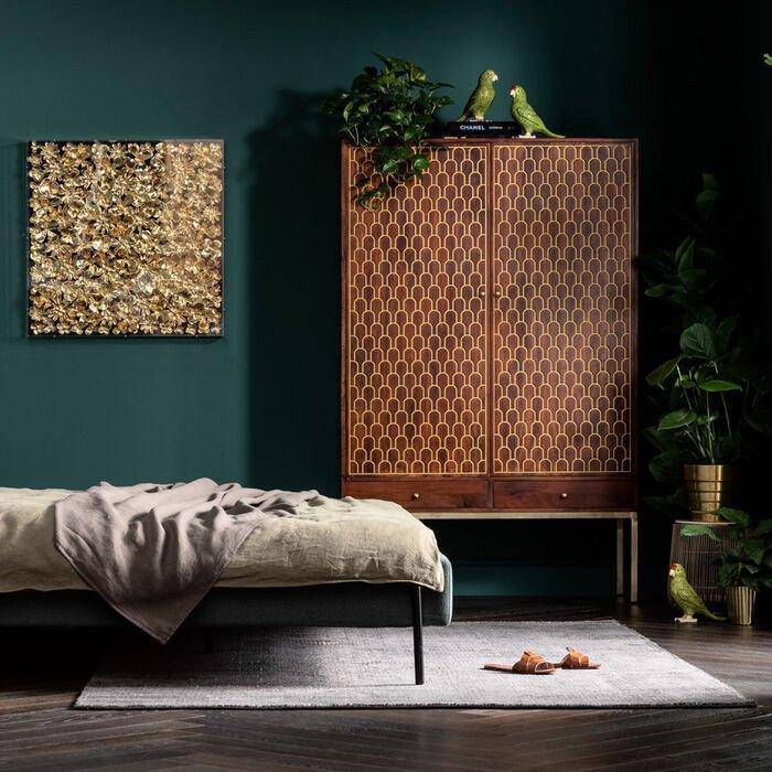 Muskat Brown Mango Wood Wardrobe