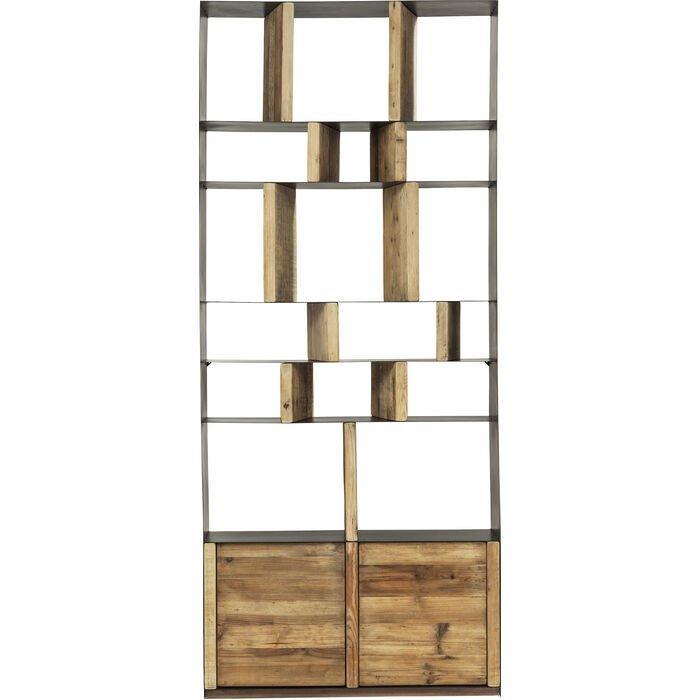 Storm Pine Wood 2 Doors Shelf