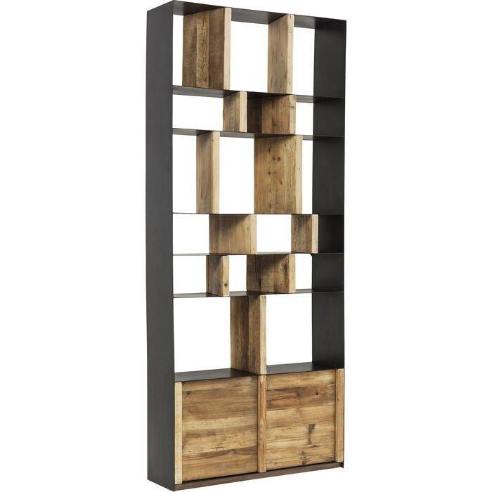 Storm Pine Wood 2 Doors Shelf