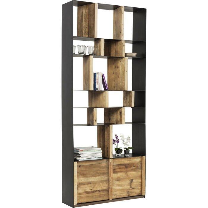 Storm Pine Wood 2 Doors Shelf