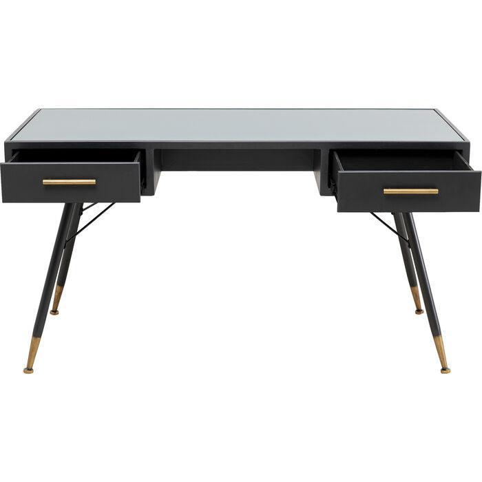 La Gomera Black Metal/Glass Desk