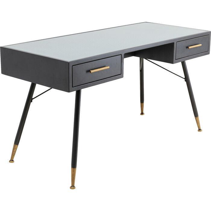 La Gomera Black Metal/Glass Desk