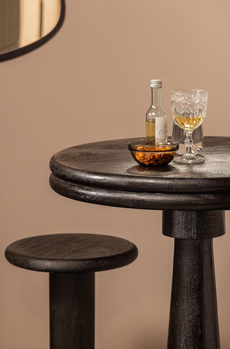Kolby Black Mango Wood High Bar Table - WOO .Design